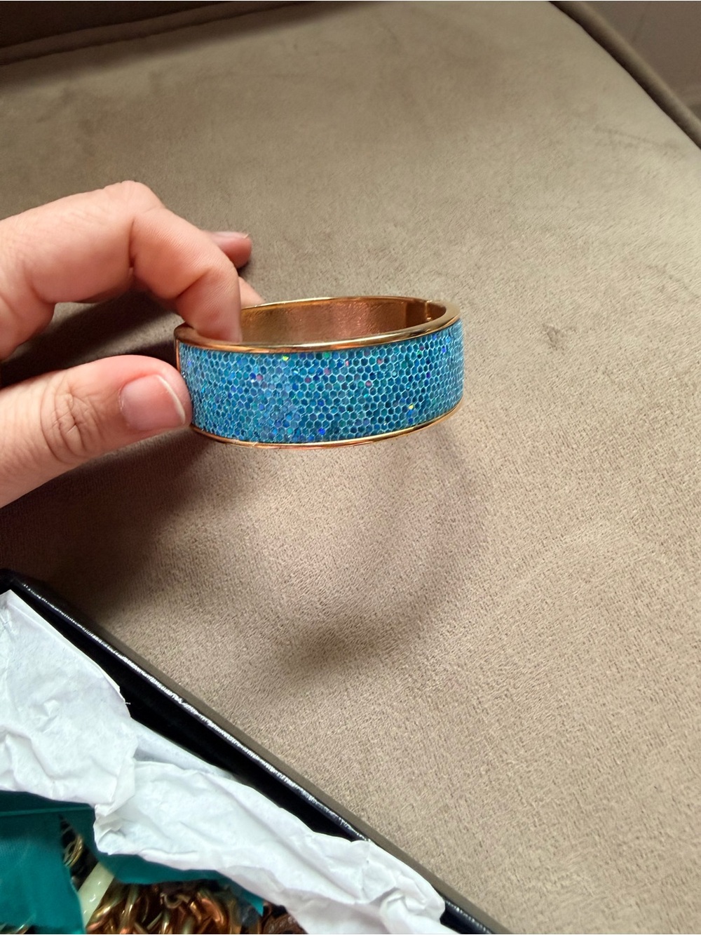 Vintage 80’s Mermaid Scale Bangle Bracelet